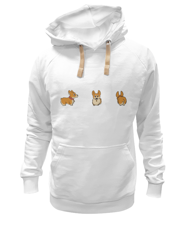 

Худи унисекс Printio Корги собака белое 2XL, Белый, Корги собака
