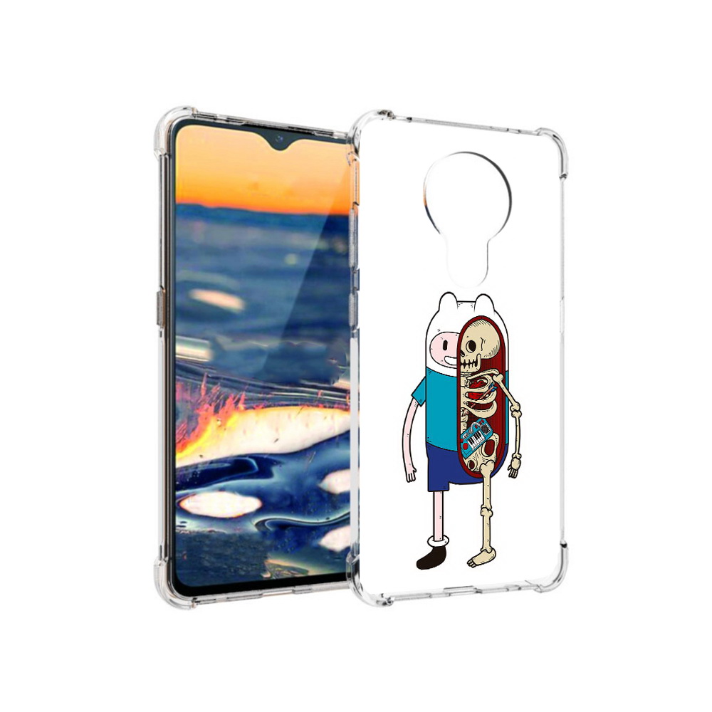 

Чехол MyPads Tocco для Nokia 5.3 Финн скелет (PT227052.106.187), Прозрачный, Tocco
