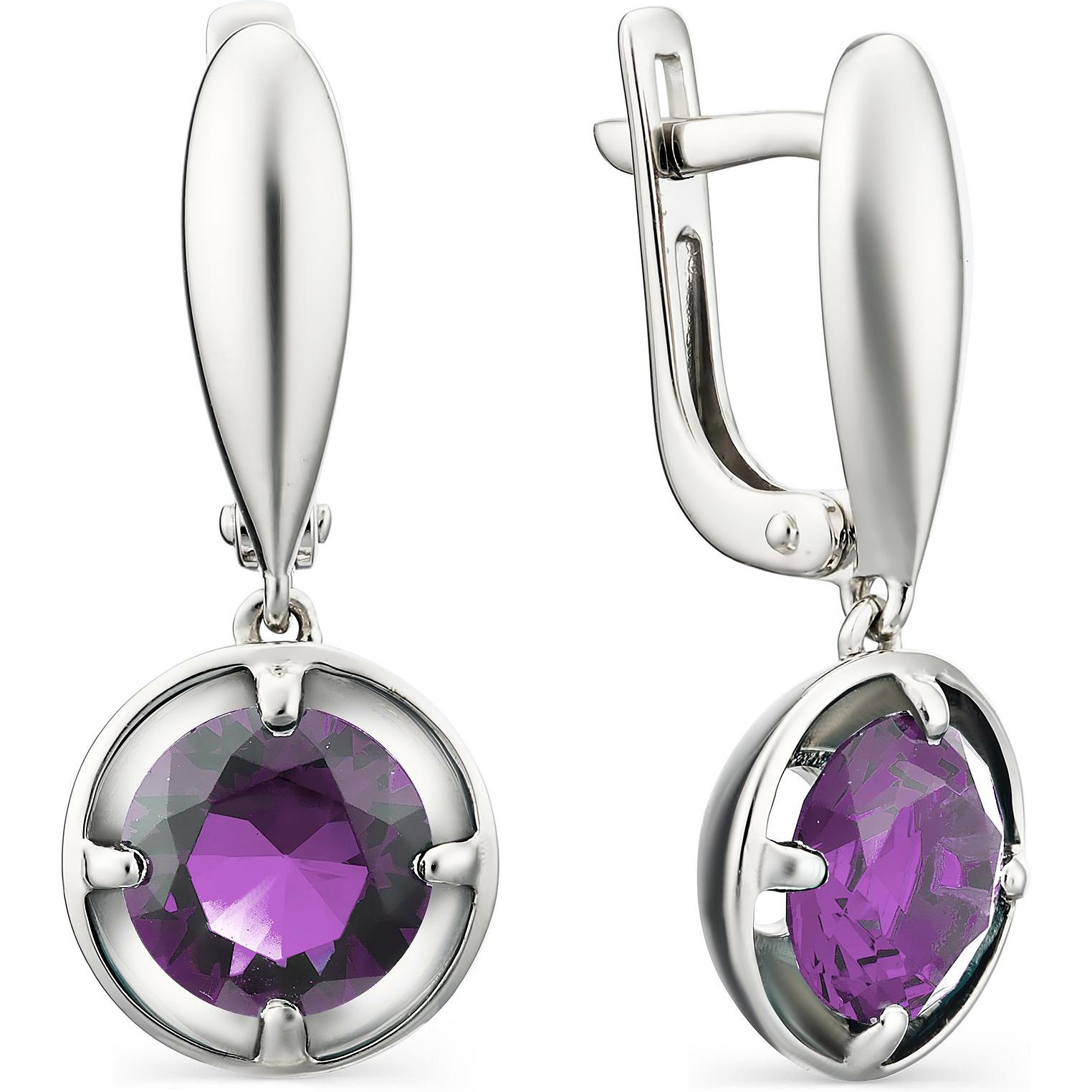 

Серьги женские из серебра АЛЬКОР 02-1126, аметист