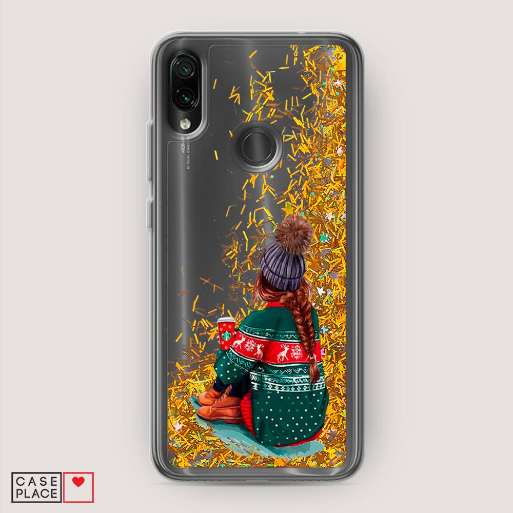 

Жидкий чехол с блестками "Winter dreams" на Xiaomi Redmi 7, 35090-1