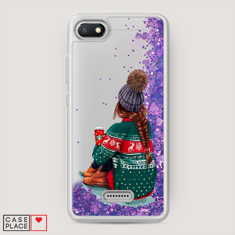 

Жидкий чехол с блестками "Winter dreams" на Xiaomi Redmi 6A, 34192-1