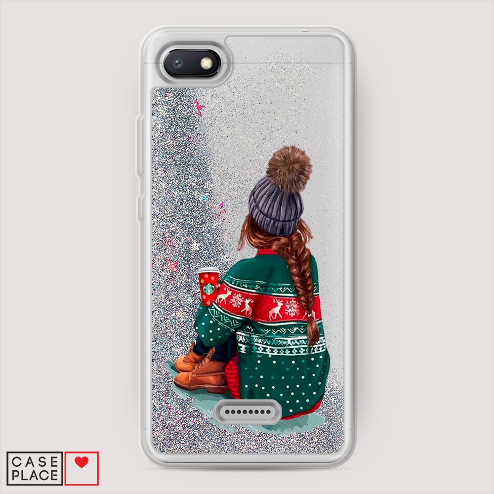 

Жидкий чехол с блестками "Winter dreams" на Xiaomi Redmi 6A, 34191-1