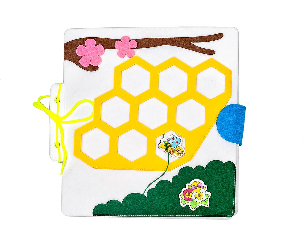 фото Книжка-игрушка smiledecor большое путешествие маленькой пчелки из фетра ф600 smile decor