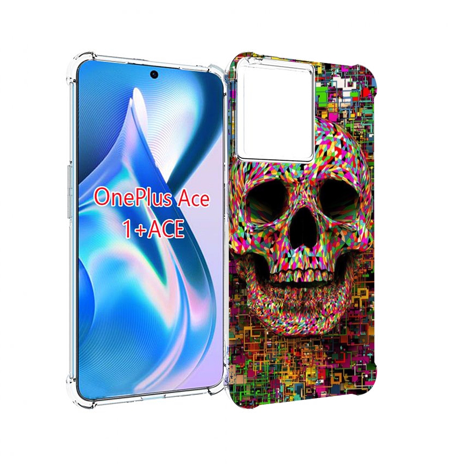 

Чехол MyPads череп красочные цвета для OnePlus Ace, Прозрачный, Tocco