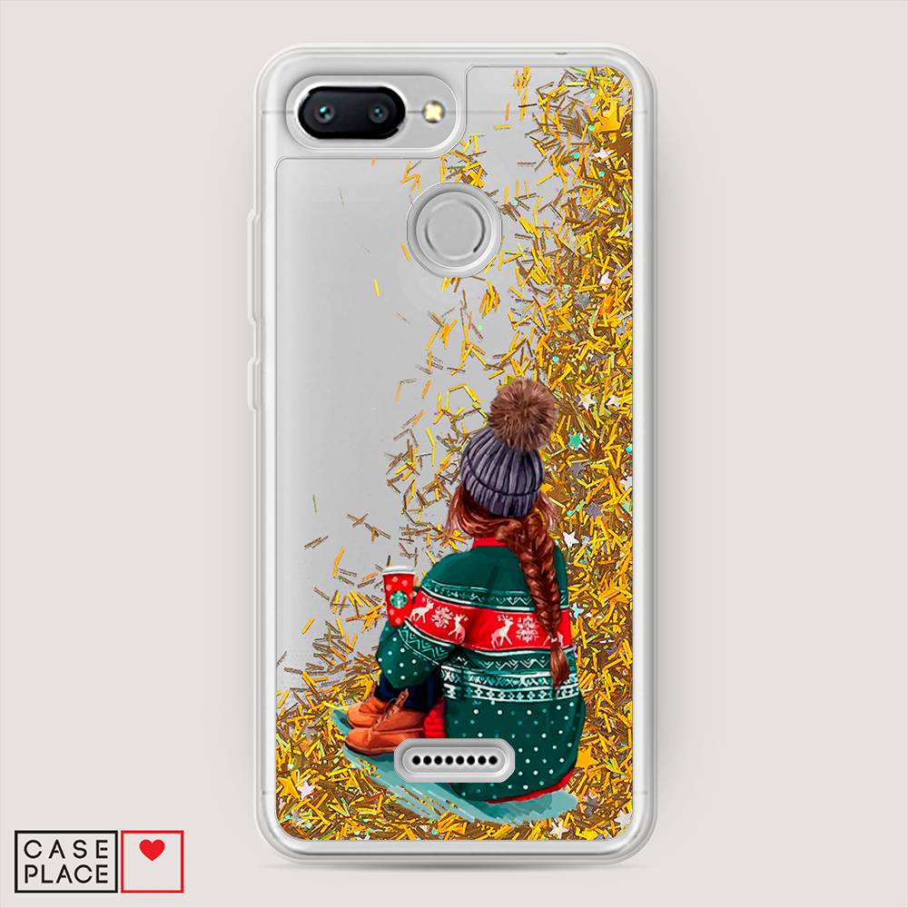 

Жидкий чехол с блестками "Winter dreams" на Xiaomi Redmi 6, 33890-1
