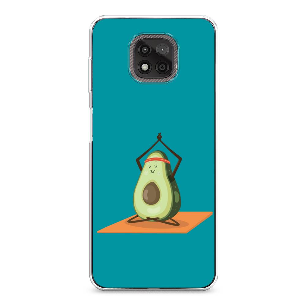 

Чехол на Motorola Moto G Power 2021 "Расслабься с авокадо", Голубой, 242750-6