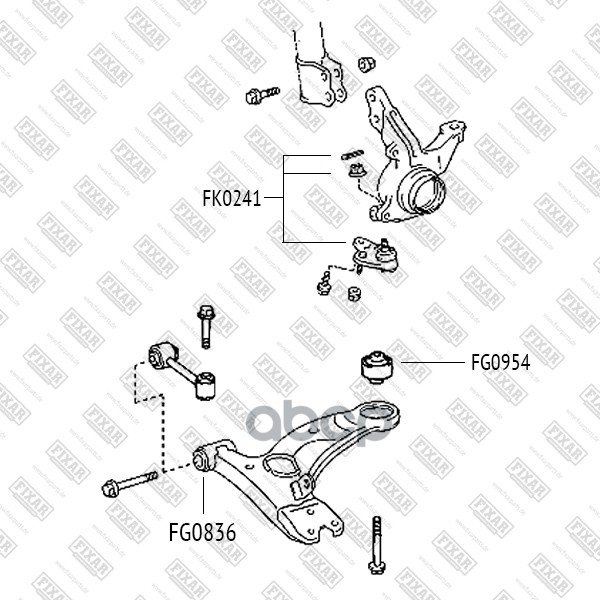 

Сайлентблок переднего нижнего рычага задний FIXAR fg0954