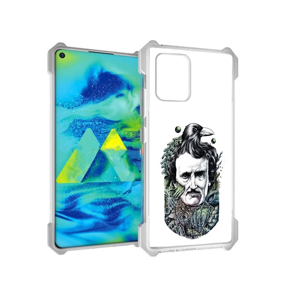 

Чехол MyPads Tocco для Samsung Galaxy S10 Lite Эдгар Аллан с вороном (PT143840.502.203), Прозрачный, Tocco