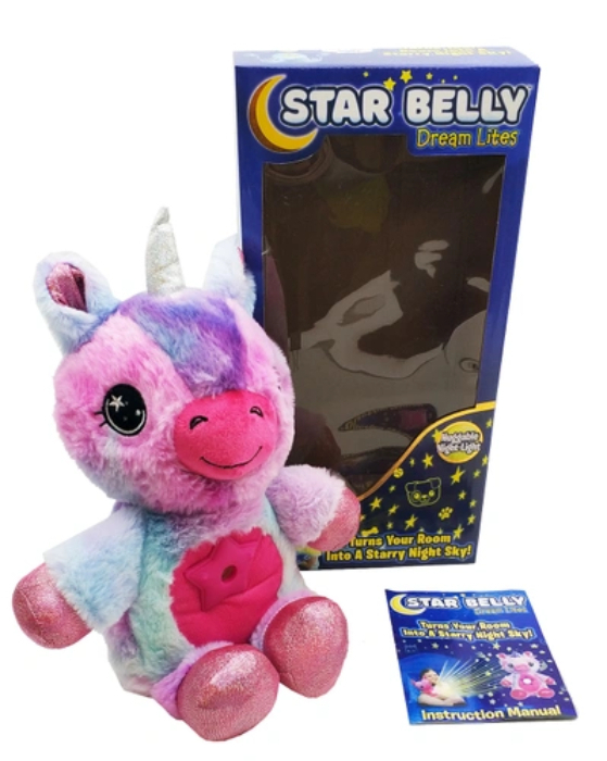фото Мягкая игрушка детский ночник-проектор розовый единорог dt-279 nobrand