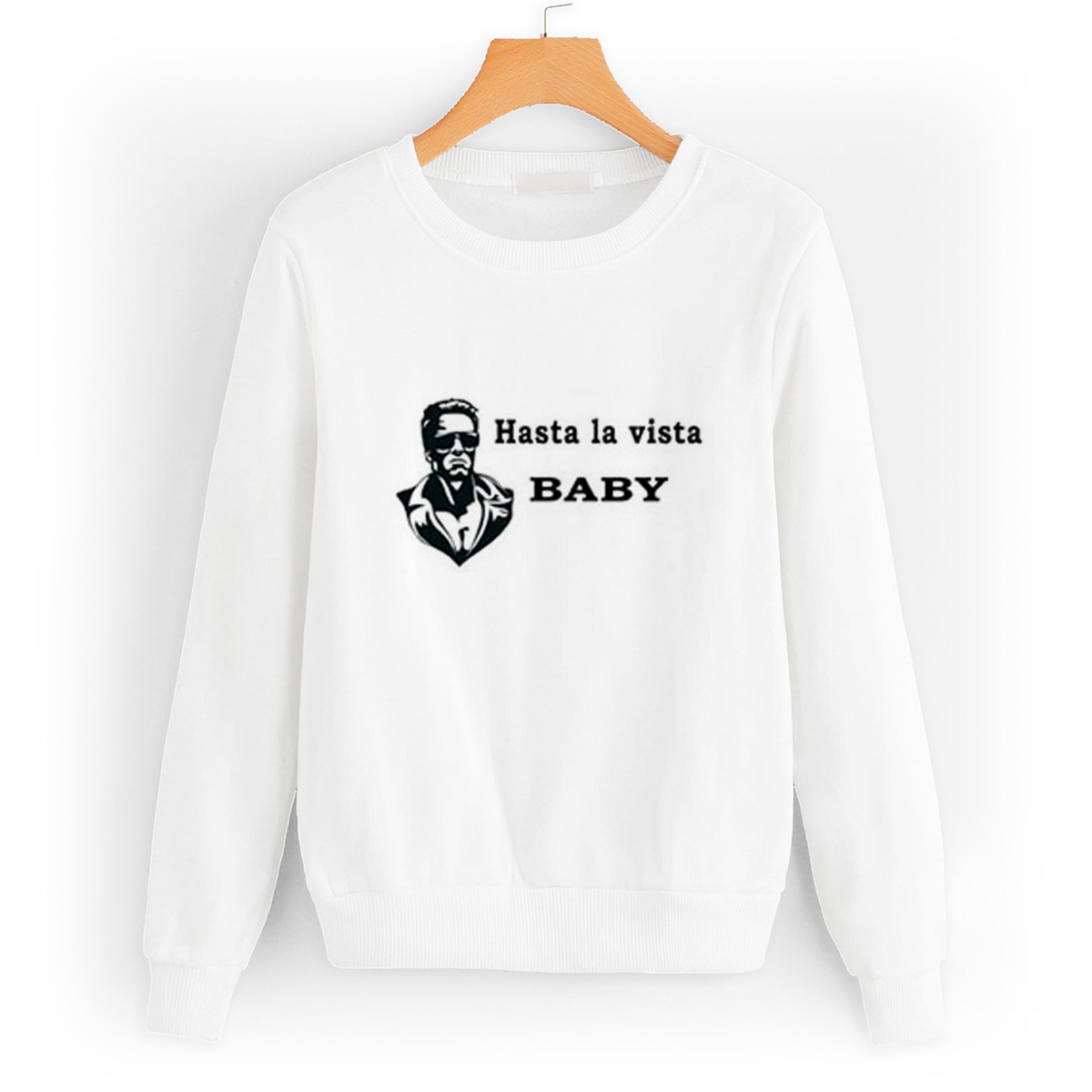 

Свитшот белый CoolPodarok асталависта бэби терминатор, 44W01316