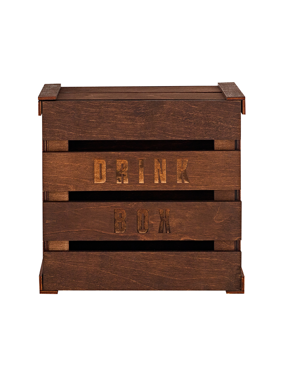 фото Ящик деревянный drink box 20х20х10см паприка-корица