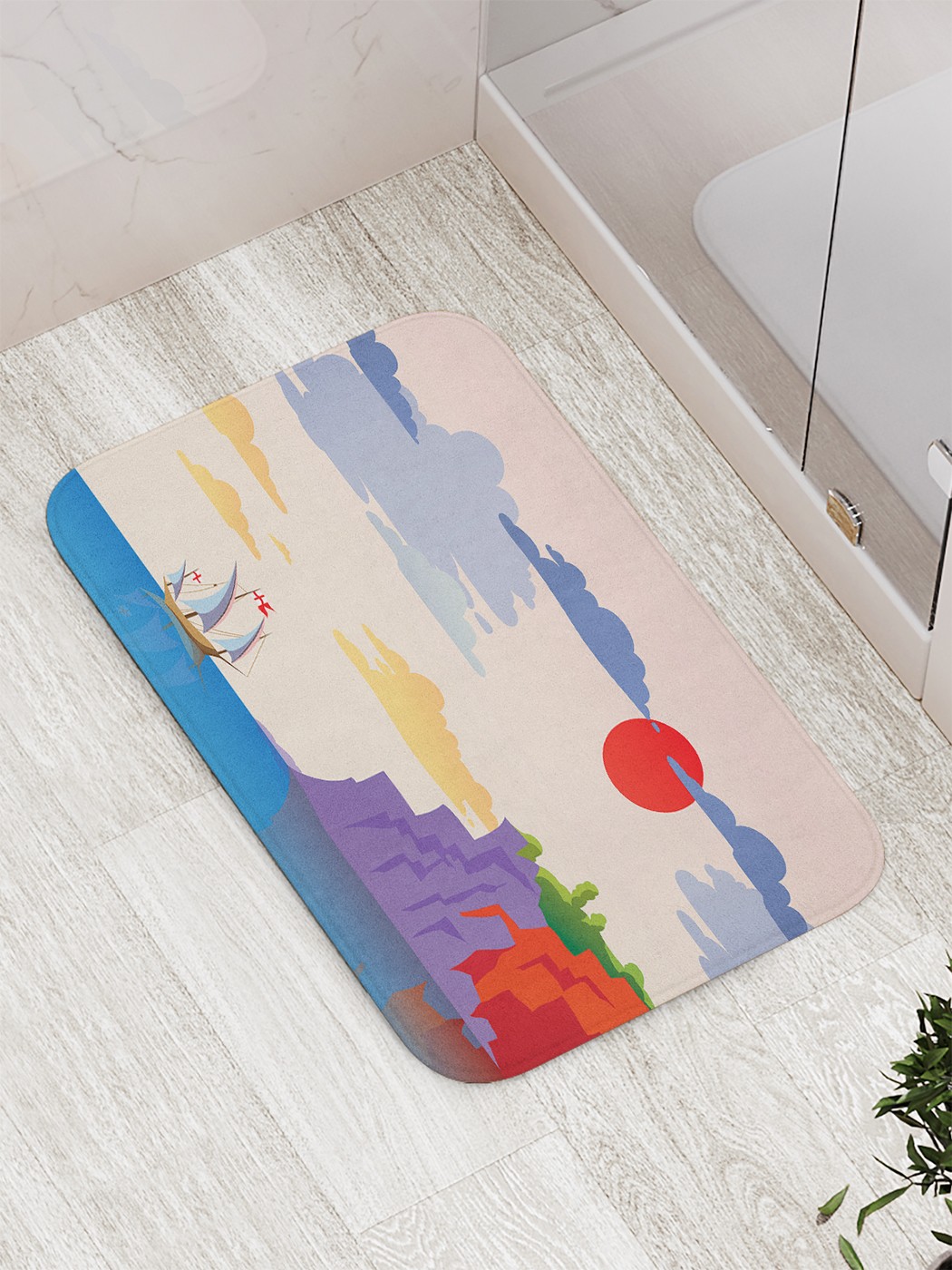 

bath_84991 Коврик противоскользящий для ванной, сауны, бассейна, 77х52 см