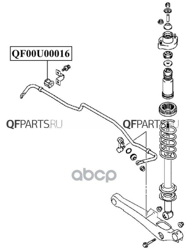 фото Втулка стабилизатора quattro freni qf00u00016