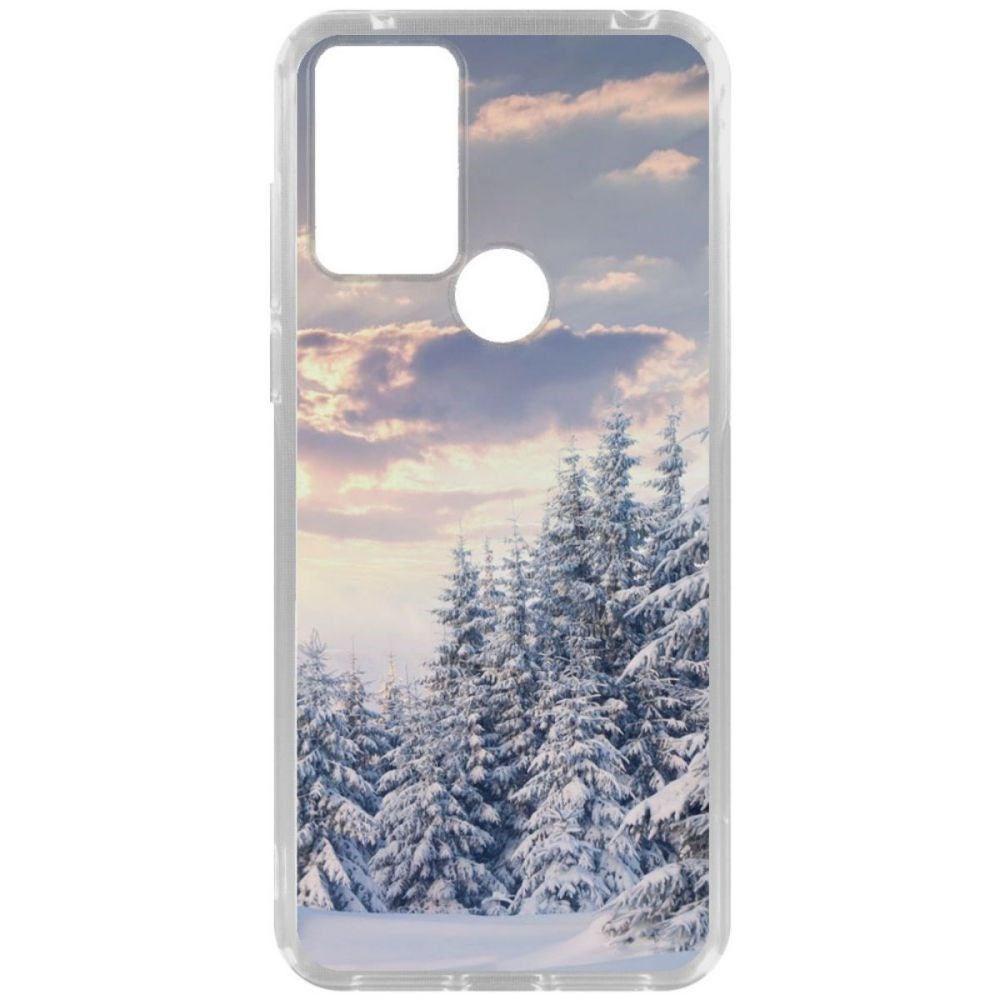 

Чехол-накладка Krutoff Clear Case Снежный пейзаж для TCL 305, Прозрачный