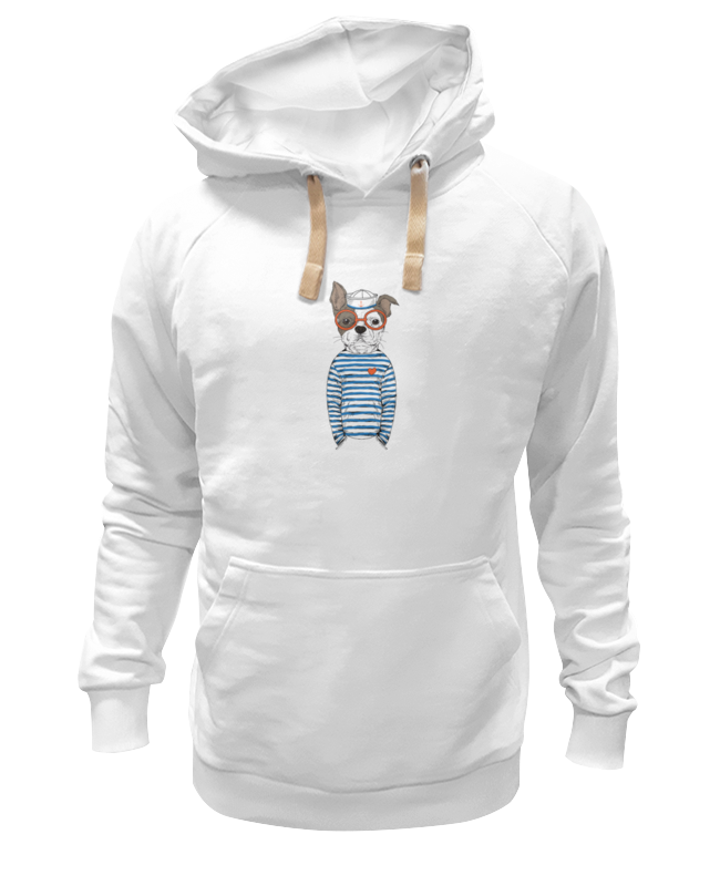 

Худи унисекс Printio Бульдожка морячек белое 2XL, Белый, Бульдожка морячек