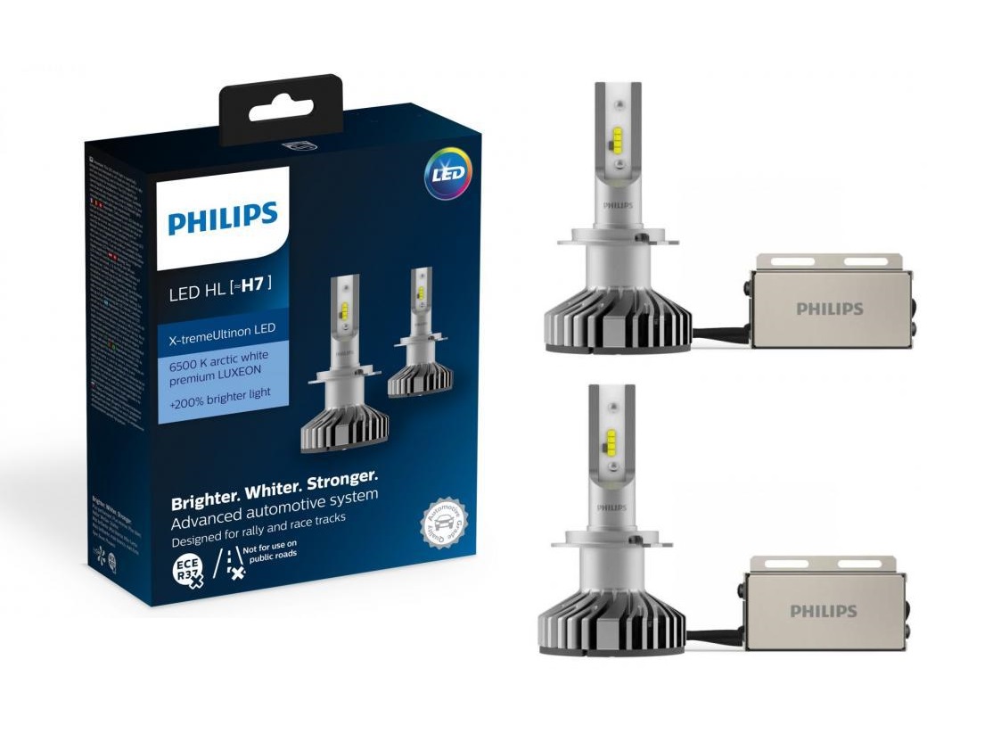 фото Комплект светодиодных ламп led h7 xu 12985 bw philips 12985bwx2