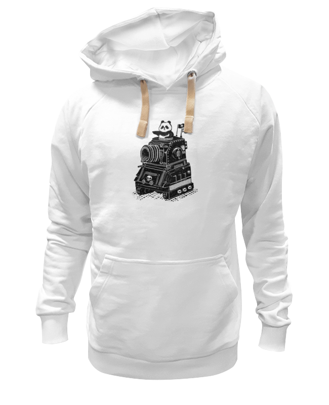 

Толстовка унисекс Printio Панда в танке белая 2XL, Белый, Панда в танке