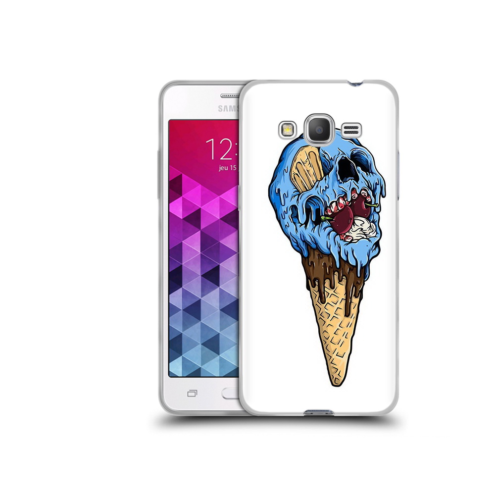 

Чехол MyPads Tocco для Samsung Galaxy Grand Prime мороженное череп, Прозрачный, Tocco