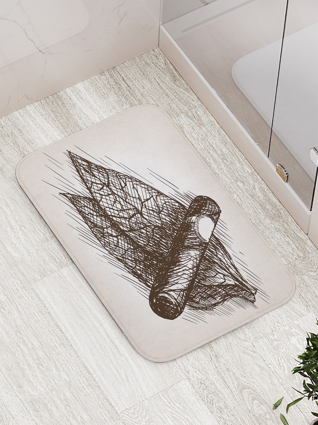 

bath_71859 Коврик противоскользящий для ванной, сауны, бассейна, 77х52 см