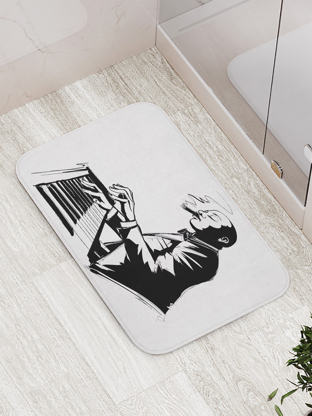

bath_71857 Коврик противоскользящий для ванной, сауны, бассейна, 77х52 см