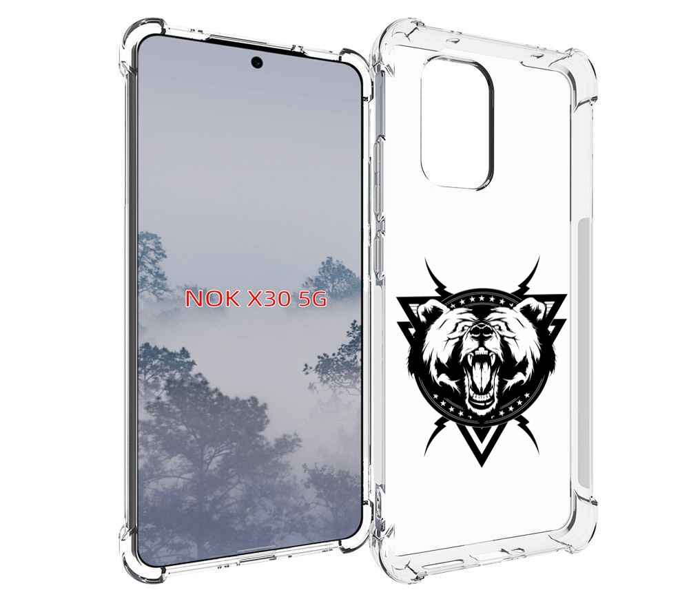 

Чехол MyPads медведь в треугольнике для Nokia X30 5G, Tocco