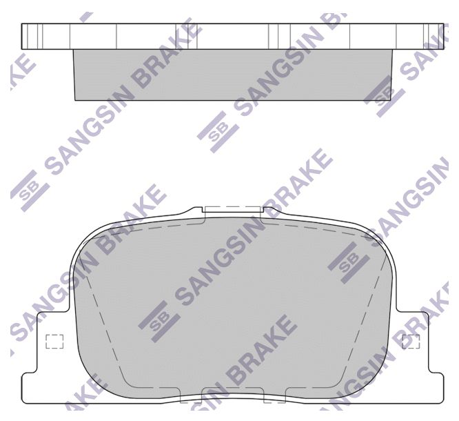 

Тормозные колодки Sangsin brake задние sp2042