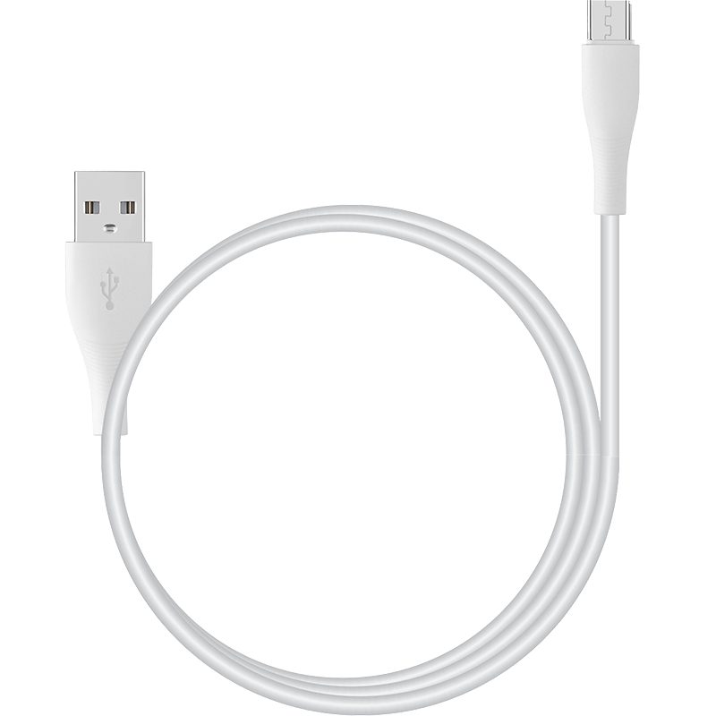 Кабель Stellarway STWPRO-CAB-MICUSB-1-NLN-White, USBA-MicroUSB, 1м, нейлон, 2.4А, белый