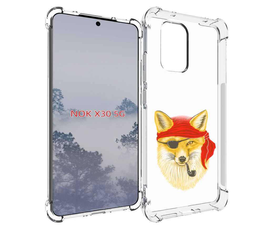 

Чехол MyPads лиса-пират для Nokia X30 5G, Tocco