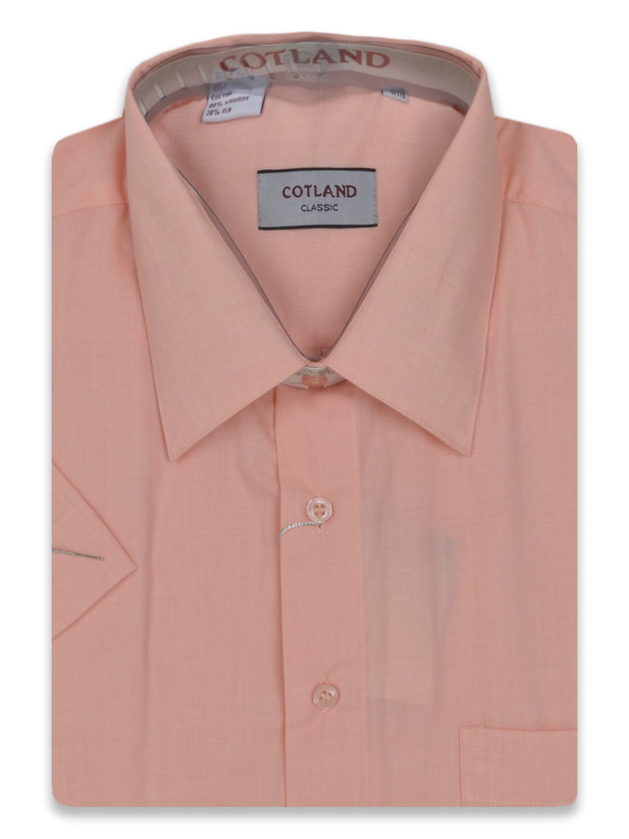 Рубашка мужская Cotland DF46-K розовая 45/178-186