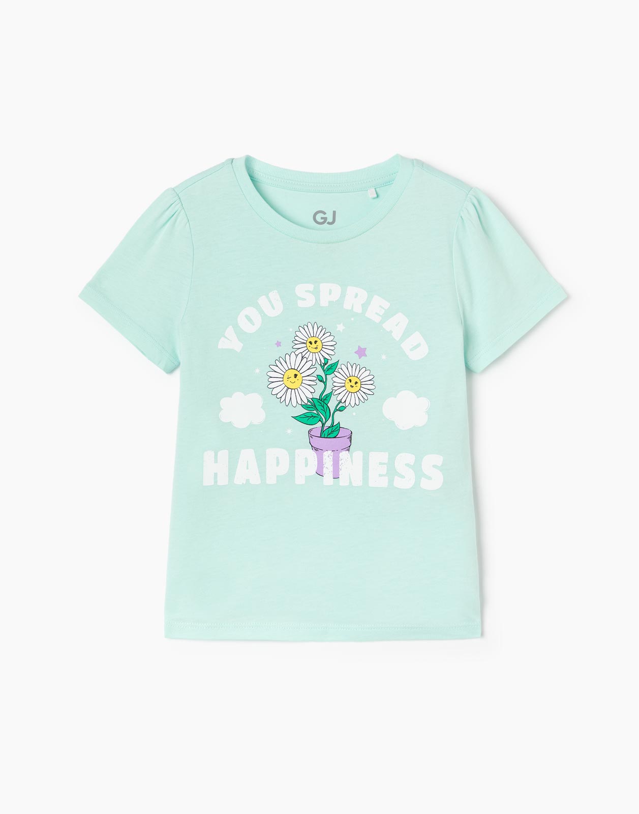 

Ментоловая футболка Straight с принтом для девочки 5-6л/116, Бирюзовый, GKT021643