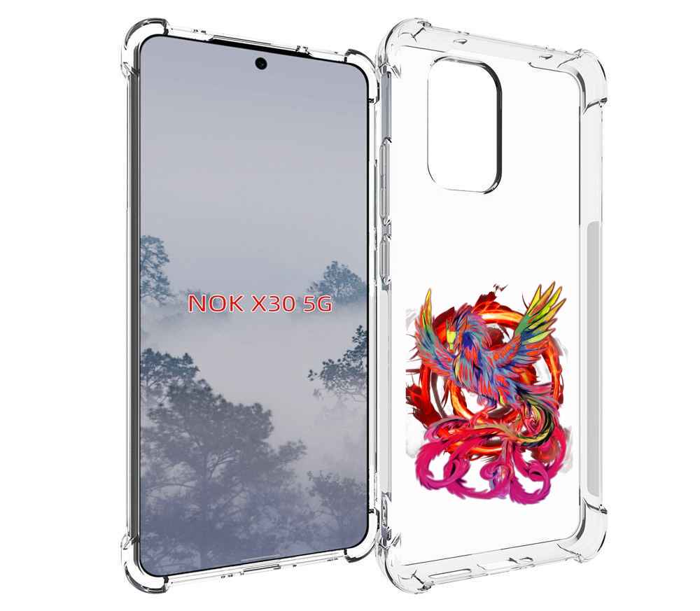 

Чехол MyPads красочный феникс для Nokia X30 5G, Tocco