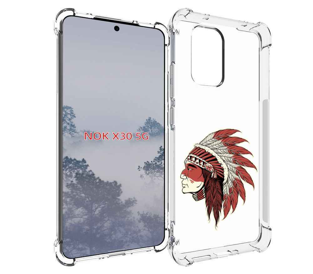 

Чехол MyPads красный индеец для Nokia X30 5G, Tocco