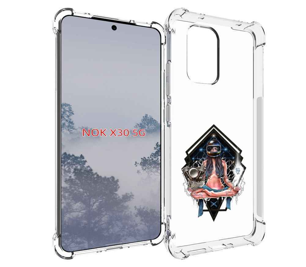 

Чехол MyPads красивая девушка в шлеме для Nokia X30 5G, Tocco