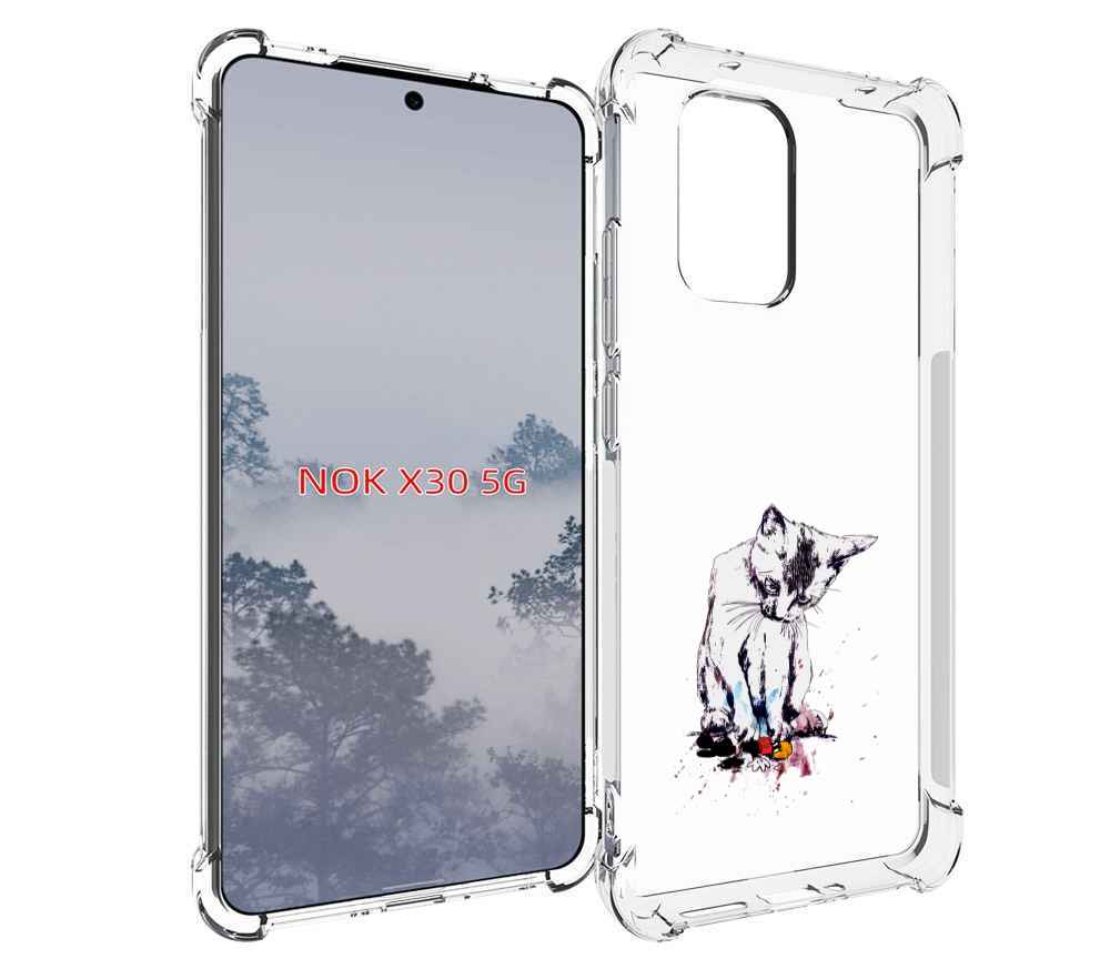

Чехол MyPads кот и микки для Nokia X30 5G, Tocco