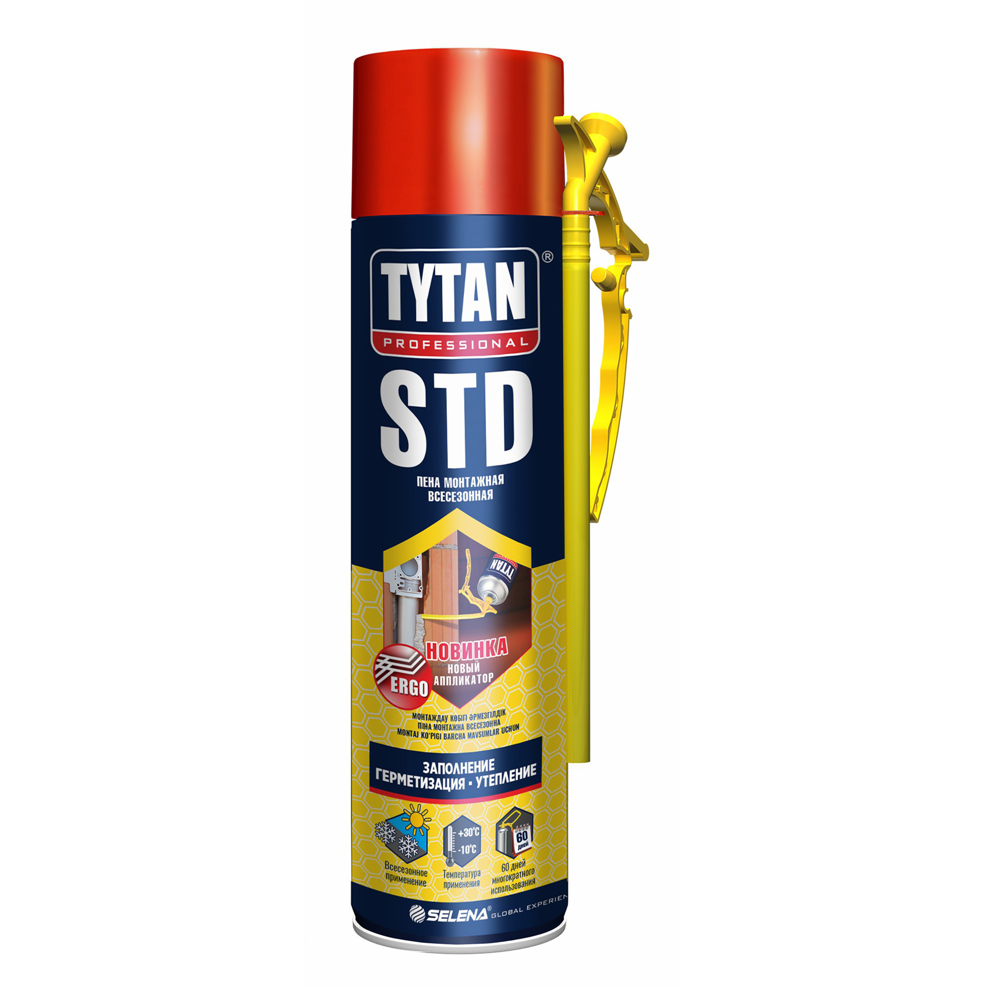 Монтажная пена универсальная Tytan Professional STD Эрго светло-желтая 500 мл
