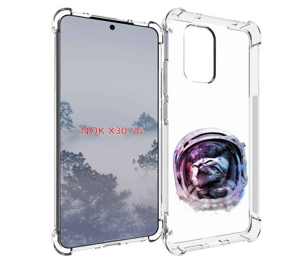 

Чехол MyPads кот в шлеме для Nokia X30 5G, Tocco