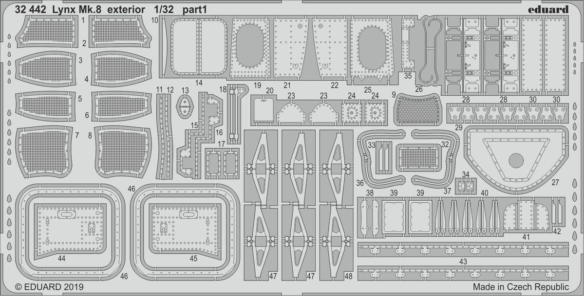

Фототравление Eduard 32442 Lynx Mk.8 экстерьер 1/32