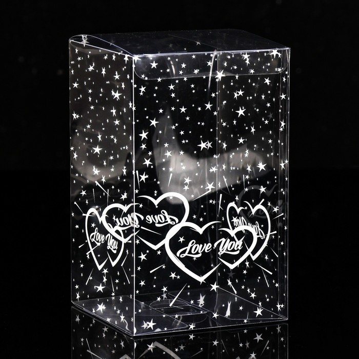 

Складная коробка из PVC LOVE YOU, 11х11х18 см 5 шт., Натуральный