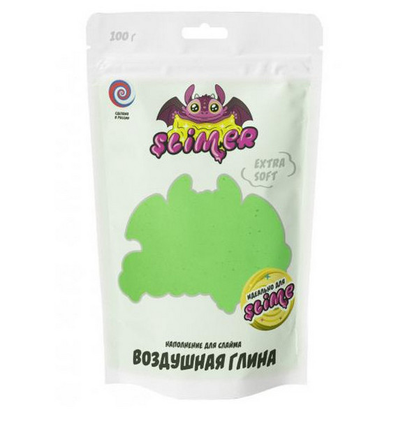 

Наполнение для слайма Воздушная глина, ExtraSoft зеленая Фабрика игрушек