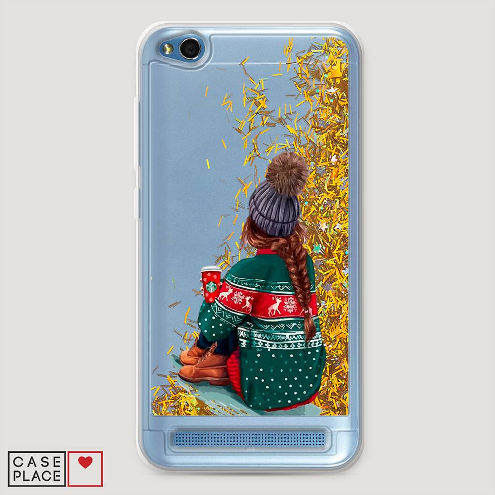 

Жидкий чехол с блестками "Winter dreams" на Xiaomi Redmi 5A, 32890-1