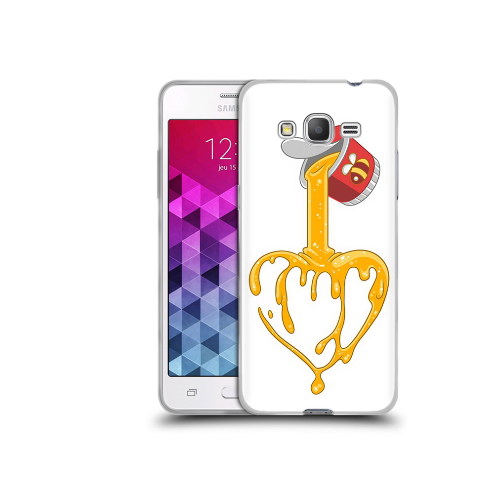 

Чехол MyPads Tocco для Samsung Galaxy Grand Prime медовое сердце, Прозрачный, Tocco