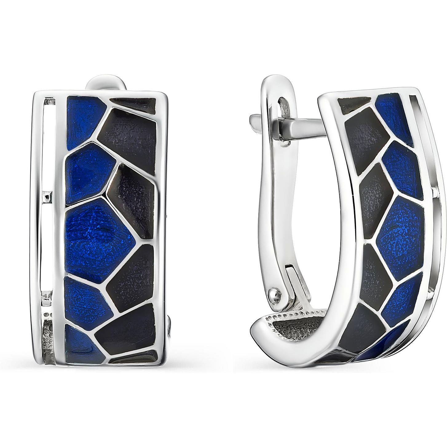 

Серьги женские из серебра АЛЬКОР 02-1286, эмаль, 02-1286
