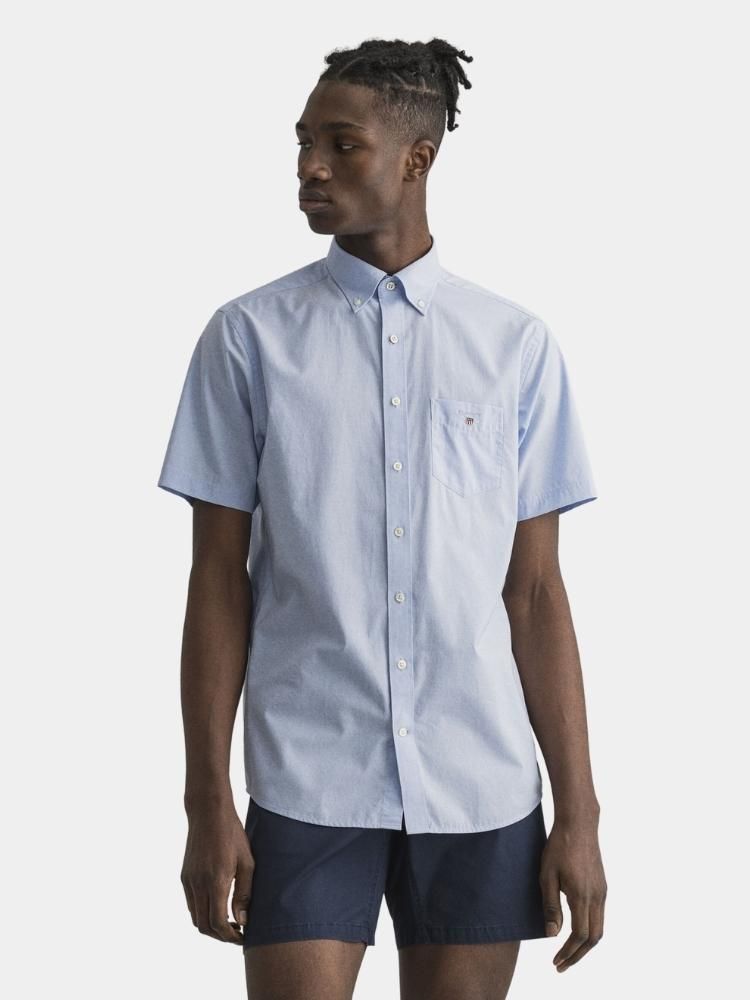 

Рубашка мужская GANT 3046401 голубая S, Голубой, 3046401