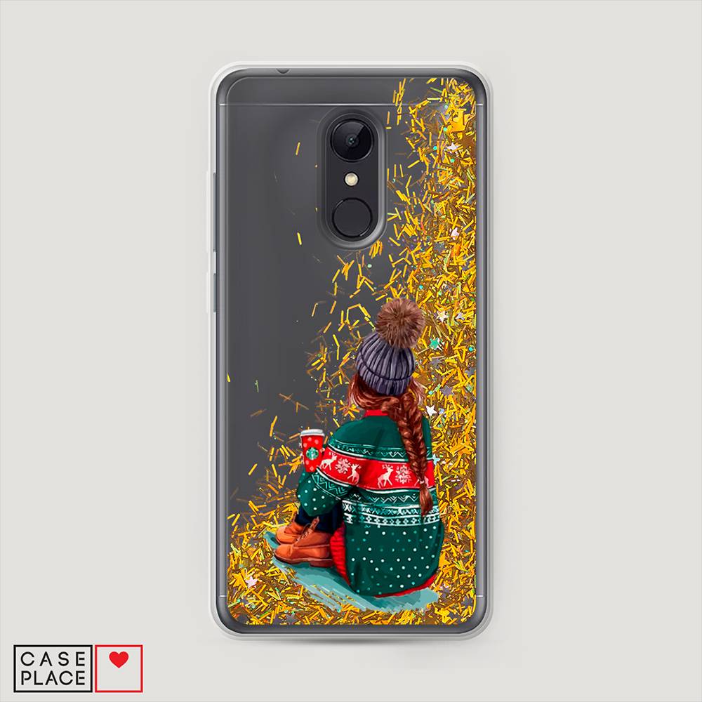 

Жидкий чехол с блестками "Winter dreams" на Xiaomi Redmi 5, 33090-1