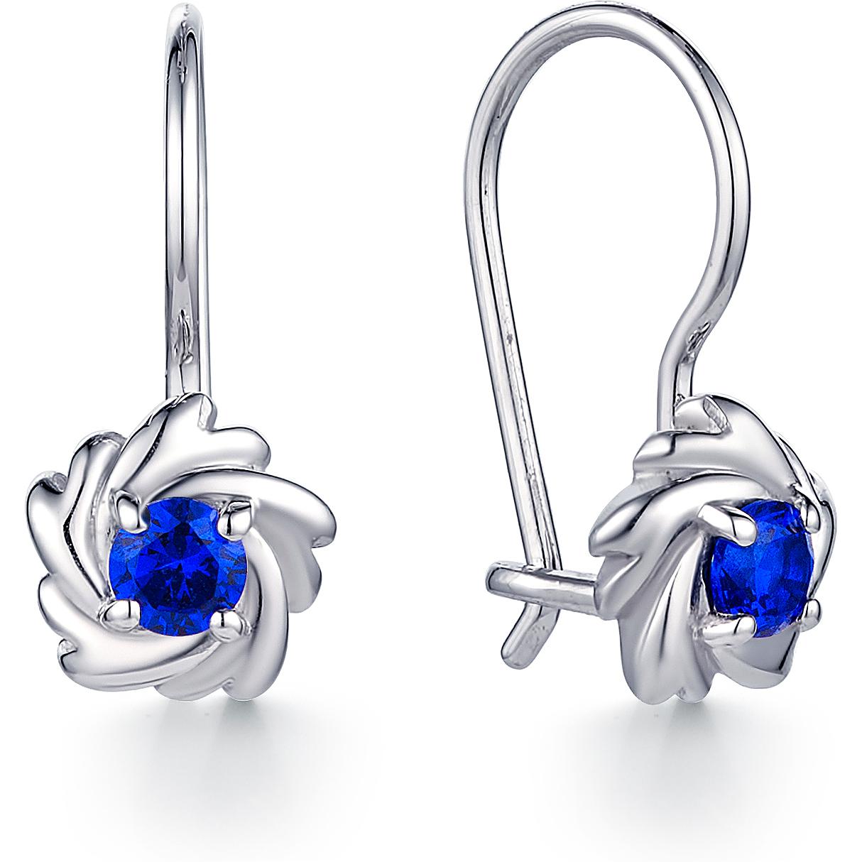 

Серьги женские из серебра АЛЬКОР 02-1423, сапфир, 02-1423
