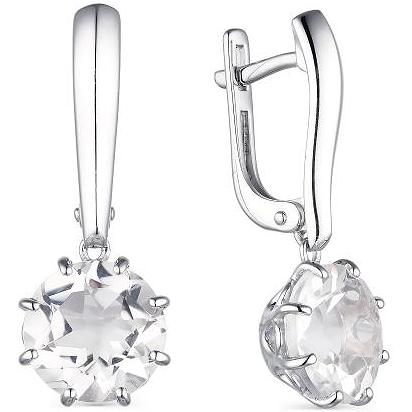 

Серьги женские из серебра АЛЬКОР 02-1832, горный хрусталь, 02-1832