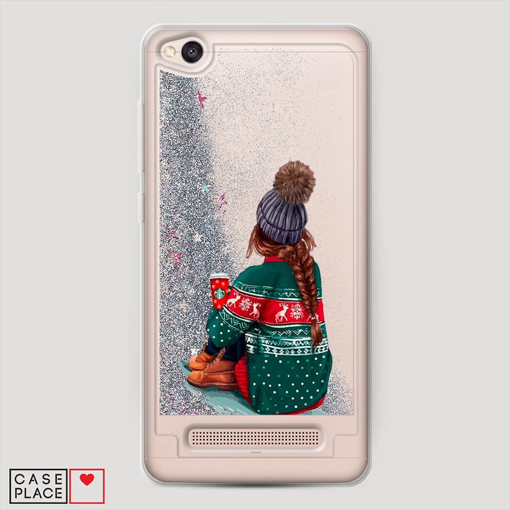 

Жидкий чехол с блестками "Winter dreams" на Xiaomi Redmi 4A, 31391-1