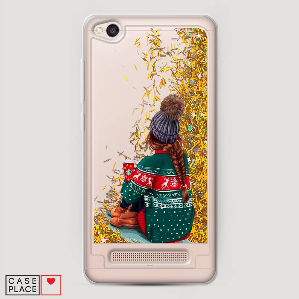 

Жидкий чехол с блестками "Winter dreams" на Xiaomi Redmi 4A, 31390-1