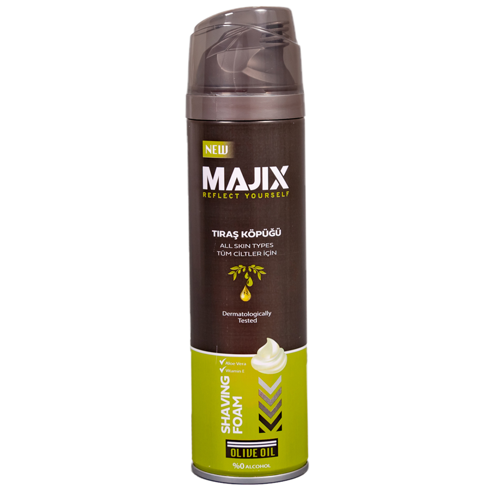 Пена для бритья majix olive oil 200 мл highgenic универсальный жироудалитель extra пена 500