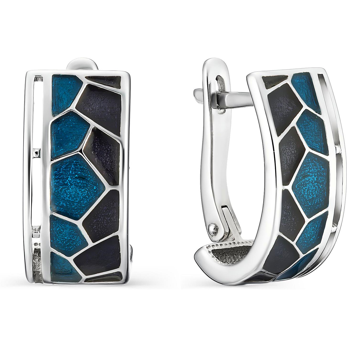 

Серьги женские из серебра АЛЬКОР 02-1286, эмаль, 02-1286